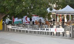 Lefkoşa'da Filistin Dayanışma Çadırı kuruldu