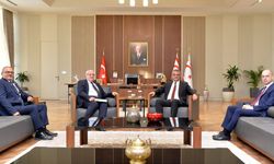 Cumhurbaşkanı Erhürman, İyi Parti Uluslararası İlişkiler Başkanı Erozan ile görūştü