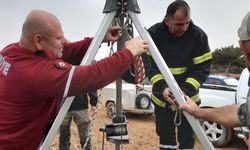 Kuyuya düşen av köpeği itfaiye ekipleri tarafından kurtarıldı