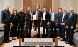 Cumhurbaşkanı Erhürman, KTAMS'ı kabul etti