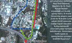 Girne Ecevit Caddesi'nde yol çalışması: