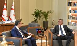 Erhürman, TC Cumhurbaşkanı Yardımcısı Yılmaz'ı kabul etti