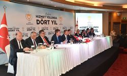 'Halka Hizmet Yolunda Dört Yıl' basın toplantısı yapılıyor