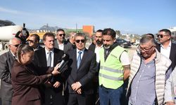 Üstel, yapımı süren Girne-Çatalköy yolunda incelemelerde bulundu