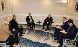 Cumhurbaşkanı Tufan Erhürman, Azerbaycan Cumhurbaşkanı İlham Aliyev ile görüştü