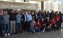 Sendikalardan Nalbantoğlu Hastanesi'ne destek ziyareti