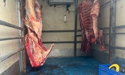 Hamitköy'de sağlıksız koşullarda, kaçak kesilen etler imha edildi