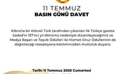 Gazeteciler Birliği, 11 Temmuz Basın Günü resepsiyonu düzenliyor
