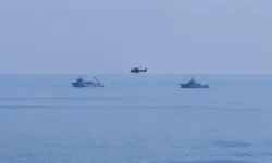 AA, Girne açıklarında batan gemiye ilişkin arama kurtarma çalışmalarını TCG Alemdar'da görüntüledi