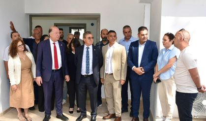 Başbakan Üstel, Lapta Sağlık Merkezi’ndeki yenileme çalışmalarını yerinde inceledi