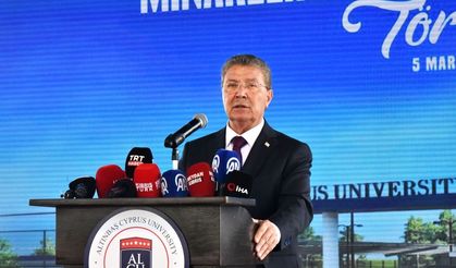 Üstel, Altınbaş Kıbrıs Üniversitesi temel atma töreninde konuştu:
