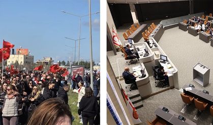 Meclis oturumuna ara verildi, meclis önünde arbede yaşandı