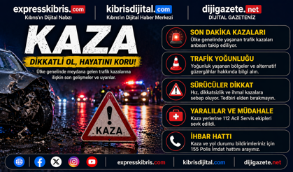 Gazimağusa'da kamyon sürücüsü zincirleme kazaya yol açtı: Park halindeki üç araca çarptı