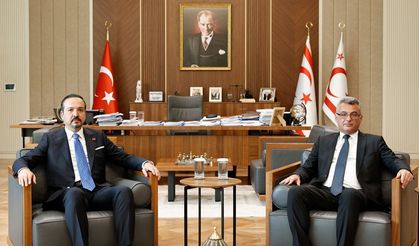 Cumhurbaşkanı Erhürman, AK Parti Genel Başkan Yardımcısı Zorlu'yu kabul etti