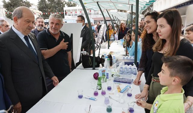 Cumhurbaşkanı Ersin Tatar, “Geleceğin Mucitleri Bilim Şenliği"ne katıldı