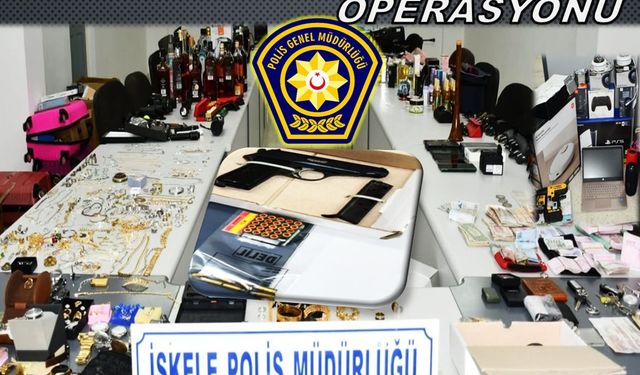 İskele'de polis operasyonu… Çalınan eşyalar tespit edildi, teşhis için çağrı yapıldı