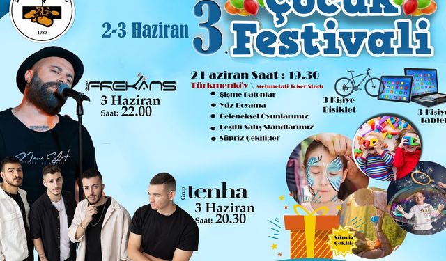 Beyarmudu Belediyesi 3.Uluslararası Çocuk Festivali bu akşam başlıyor