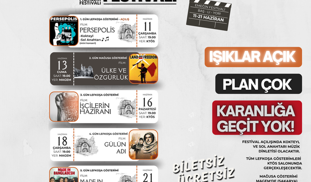 Uluslararası Kıbrıs İşçi Filmleri Festivali 11 Haziran’da başlayacak