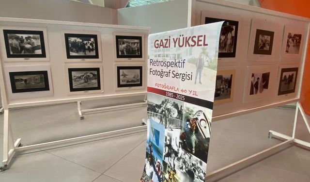 Gazi Yüksel’in retrospektif sergisi Ercan Havalimanı'nda açıldı