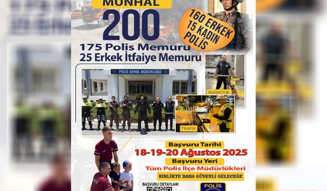 Polis ve itfaiye memurluğu münhali için son başvuru tarihi 20 Ağustos...