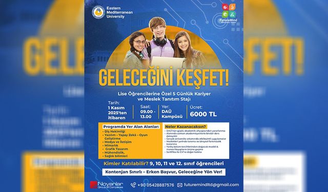 DAÜ'den lise öğrencilerine yönelik kariyer ve meslek tanıtım stajı