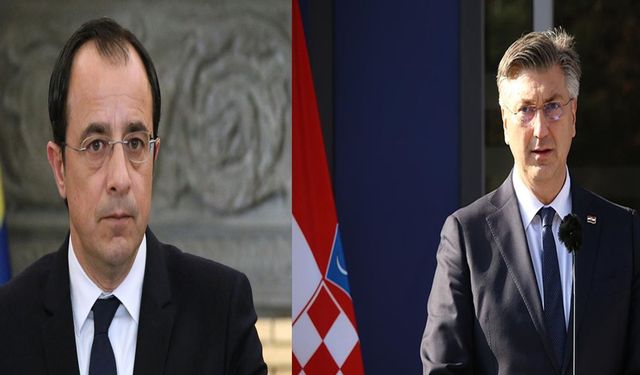 Hristodulidis Hırvatistan'da Başbakan Plenkovic'le bir araya geldi