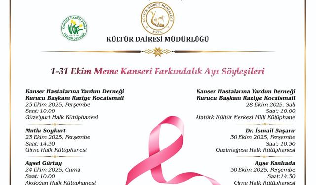 Kültür Dairesi'nden Kütüphanelerde Meme Kanseri Farkındalık Söyleşileri