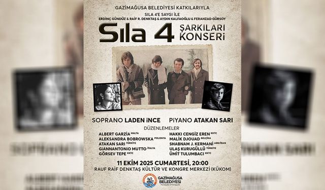 Sıla 4 şarkıları cumartesi Gazimağusa'da sanatseverlerle buluşuyor