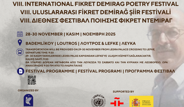 Fikret Demirağ Şiir Festivali cuma günü başlıyor