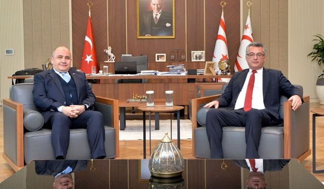 Cumhurbaşkanı Erhürman, TC Lefkoşa Büyükelçisi Başçeri'yi kabul etti