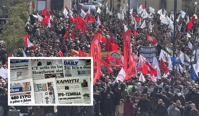 Hayat pahalılığı eylemi Rum basınında