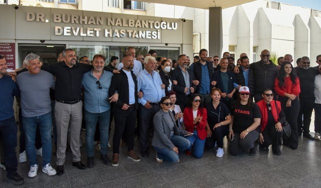 Sendikalardan Nalbantoğlu Hastanesi'ne destek ziyareti
