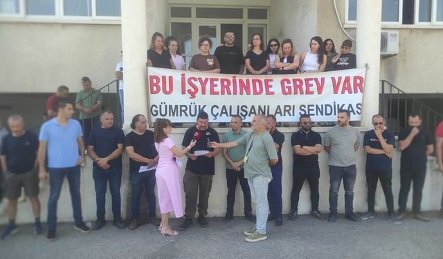 GÜÇ-SEN, Gazimağusa Limanı'nda iki saatlik uyarı grevi yaptı