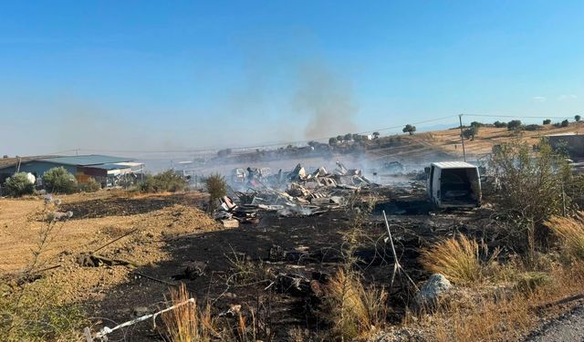 Taşkent bölgesinde yangın: Ekiplerin müdahalesi sürüyor