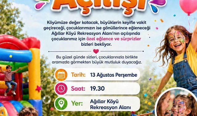 Ağıllar köyüne inşa edilen rekreasyon alanı yarın hizmete açılacak