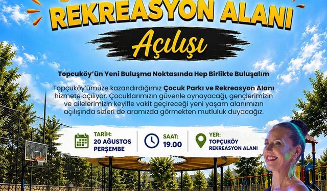 Topçuköy Çocuk Parkı ve Rekreasyon Alanı yarın açılıyor