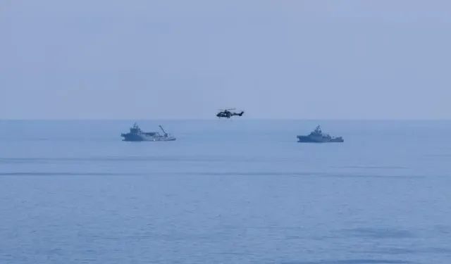TCG Alemdar ile TCG Işın, 550 metre derinlikte robotik dalış ve taramalarını sürdürüyor
