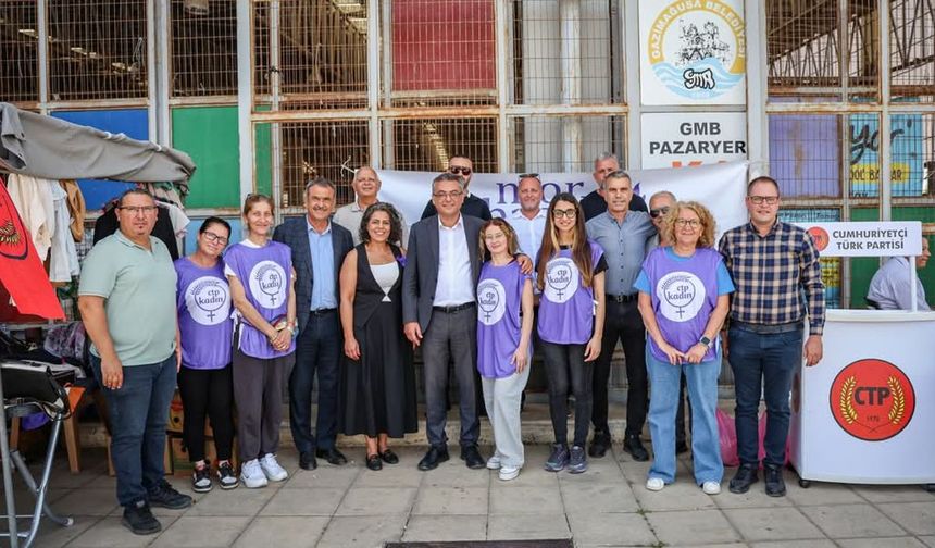 CTP'li kadınlar hem dayanışma gösterdi hem imza topladı