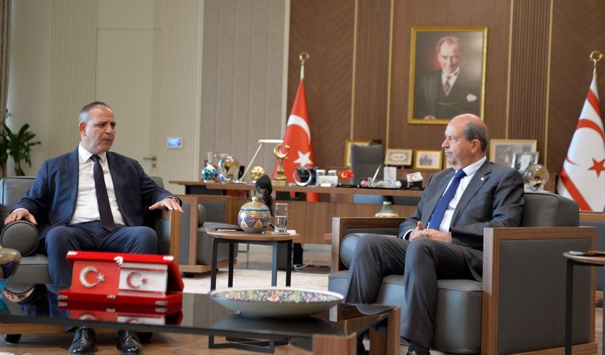 Cumhurbaşkanı Tatar, LTB Başkanı Harmancı’yı kabul etti