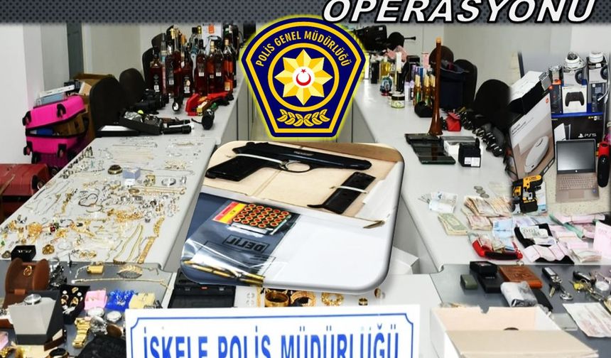 İskele'de polis operasyonu… Çalınan eşyalar tespit edildi, teşhis için çağrı yapıldı