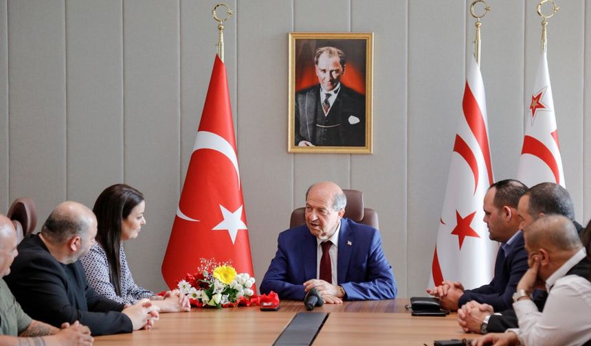 Tatar, Gönyeli Spor Kulübü Başkanı Baştaş ve Yönetim Kurulu'nu kabul etti