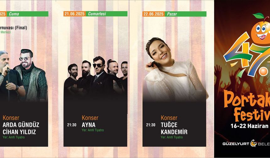 47. Güzelyurt Portakal Festivali Pazartesi günü başlıyor