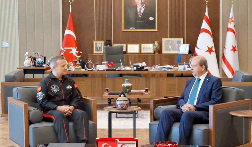 Cumhurbaşkanı Tatar, Türkiye’nin ilk astronotu Alper Gezeravcı’yı kabul etti
