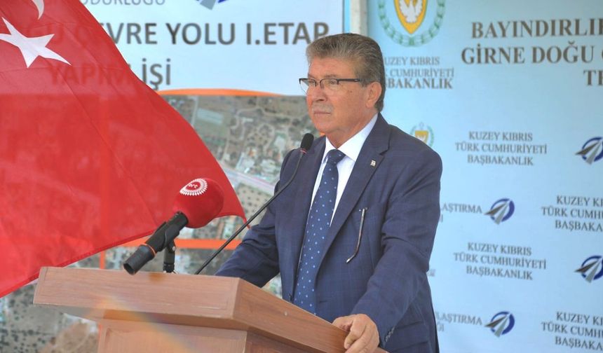 Başbakan Ünal Üstel, Girne Doğu Çevre Yolu 1. Etap Yol Yapımı Başlama Töreni'ne katıldı