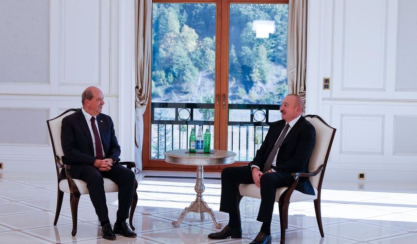 Cumhurbaşkanı Tatar, Azerbaycan Cumhurbaşkanı Aliyev ile görüştü: 'KKTC'ye desteğimiz sürecek'