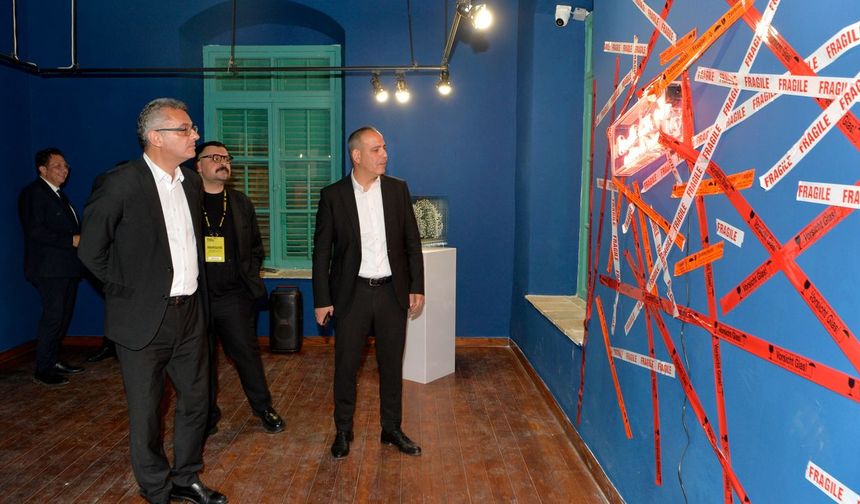 Cumhurbaşkanı Tufan Erhürman, Bienal Lefkoşa'nın açılış resepsiyonuna katıldı