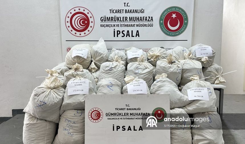 İpsala Sınır Kapısı'nda 2 ayda 503 kilogram uyuşturucu ele geçirildi