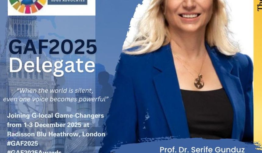 Prof. Dr. Şerife Gündüz ve Uluslararası Final Üniversitesi Çevre Araştırma Merkezi'ne Global Advocacy Ödülü