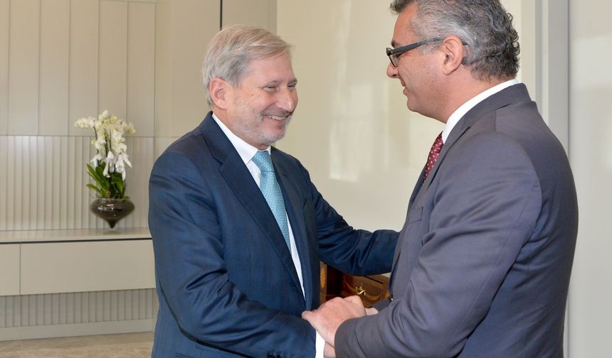 Cumhurbaşkanı Tufan Erhürman, Hahn'ı kabul etti