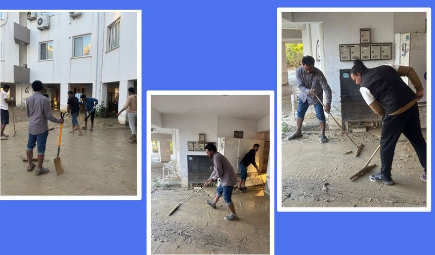 LEFKOŞA'DA BANGLADEŞLİLERDEN ÖRNEK DAYANIŞMA